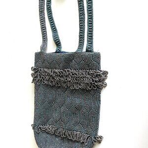 Evening blue clutch Handmade clutch Women's clutch Beaded clutch Wedding purse